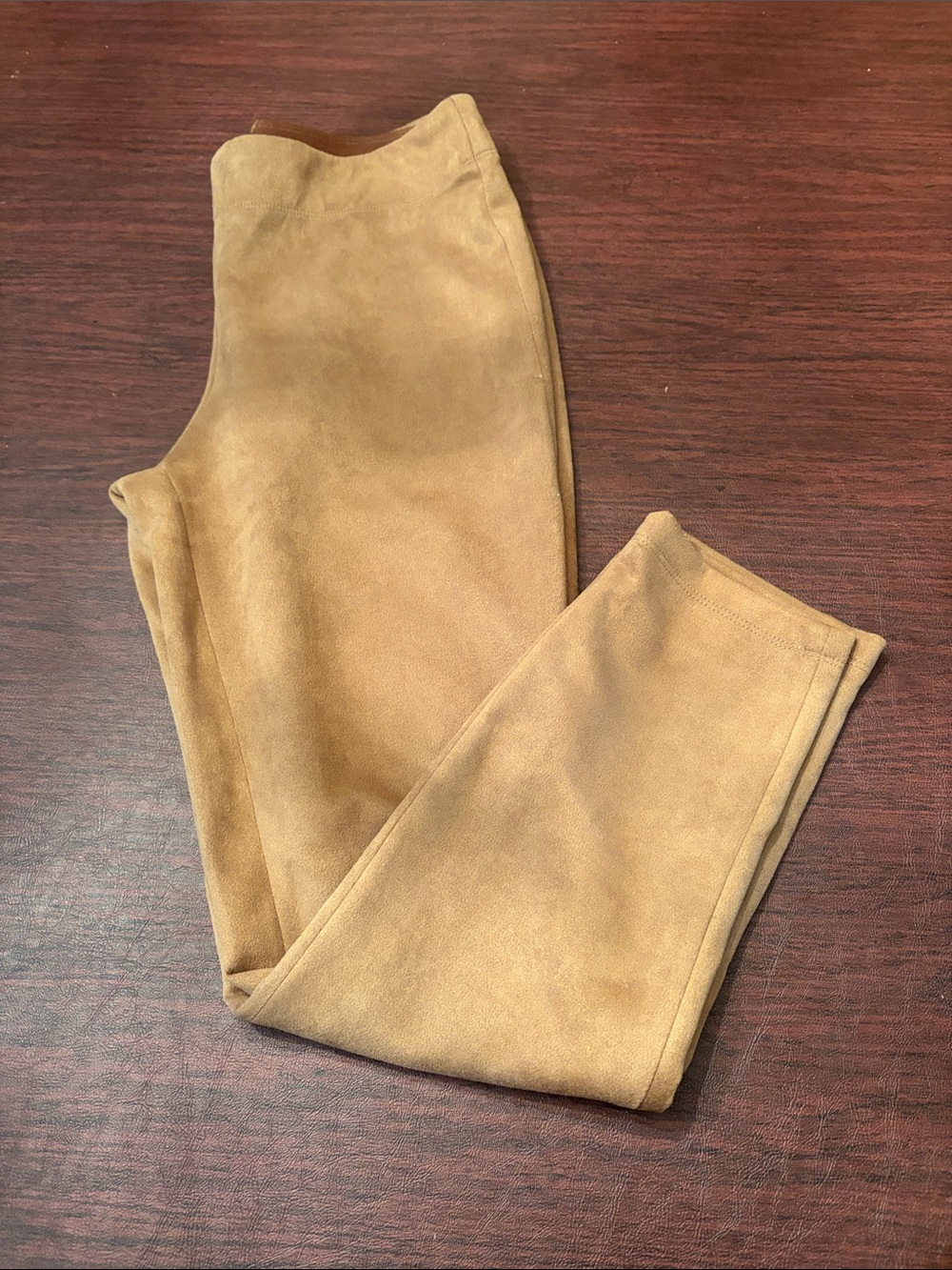 Max Studio women’s  faux suede Pants in Camel